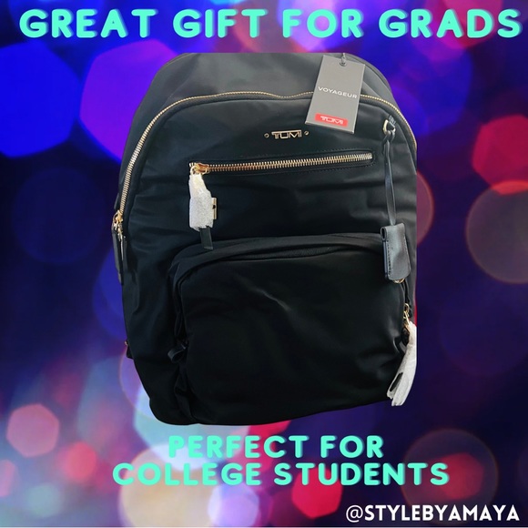 Tumi Handbags - TUMI Voyager NWT Hilden Backpack Black Multi Zip Puch Handle